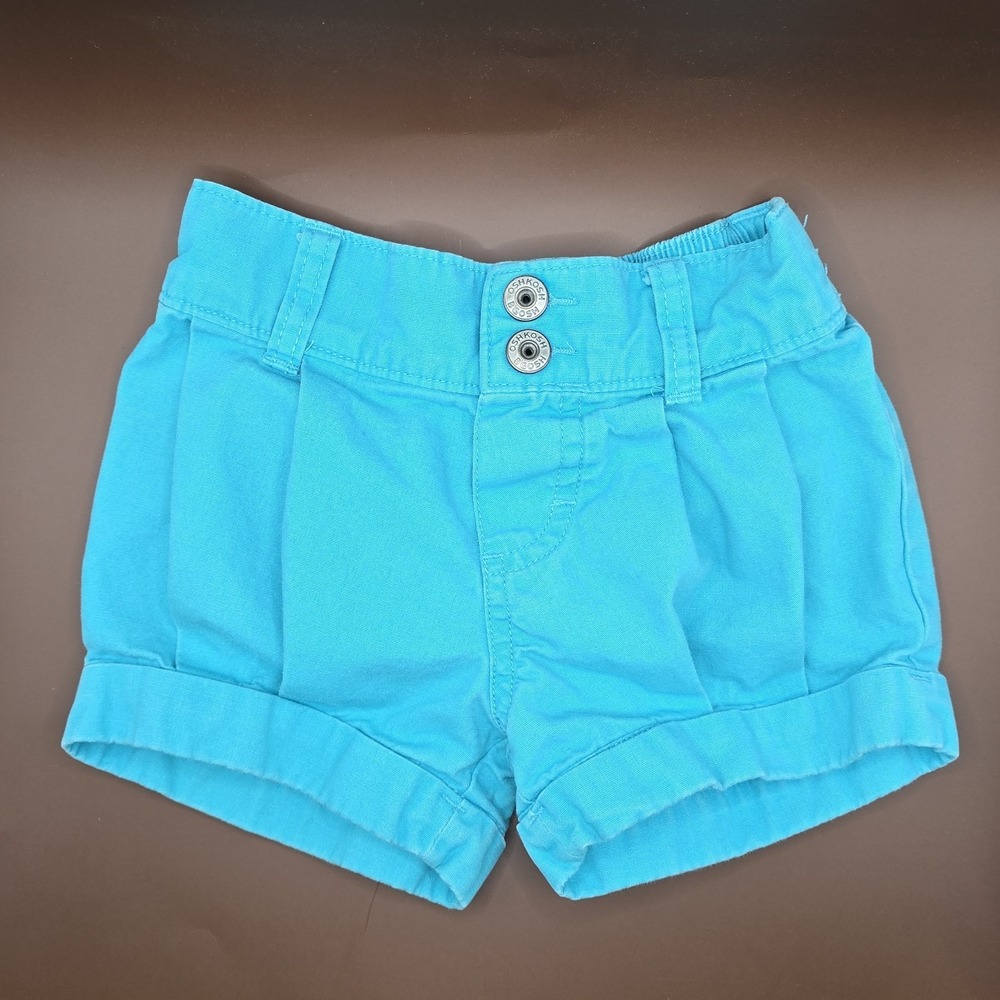 Vintage OshKosh B'Gosh Toddler 2T 3T Blue Shorts Embroidery‎ Girl